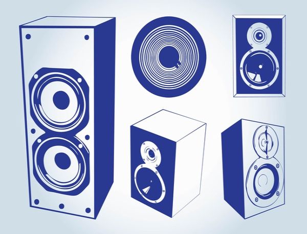 Music Speakers Vector Graphics