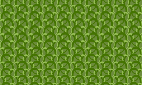 Retro circle green pattern