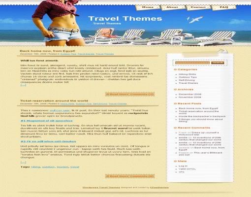 Cute Travel WordPress Themes