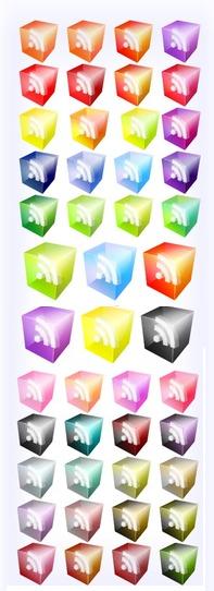 3D Glossy RSS Icons