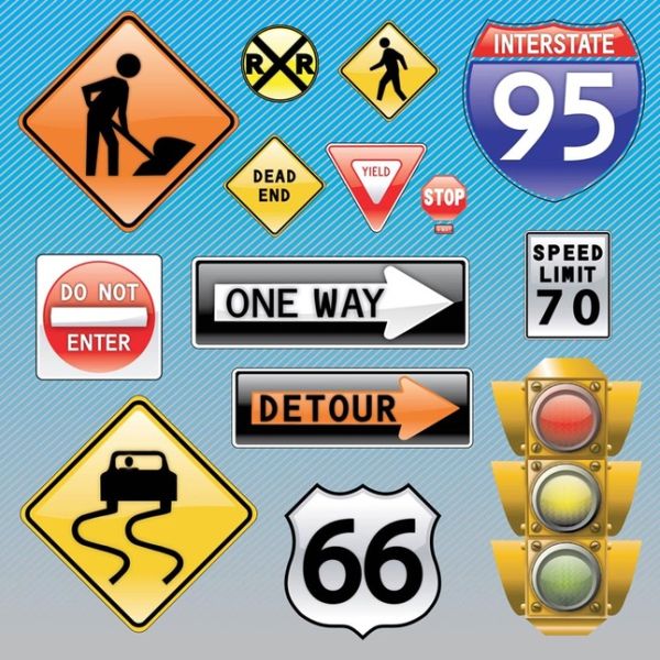 US Traffic Vector Signs