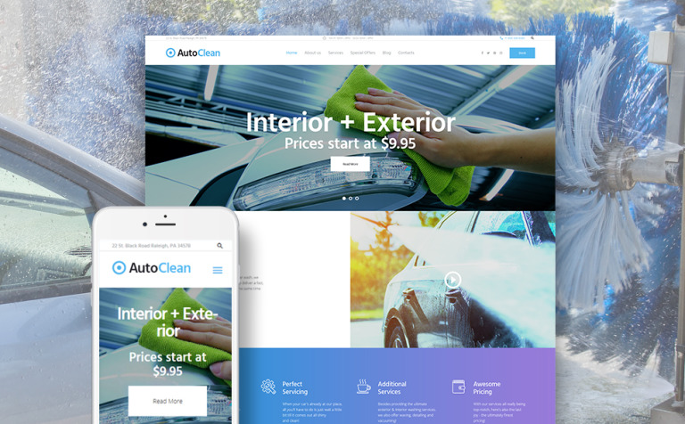 AutoClean - Car Wash & Car Repair WordPress Theme